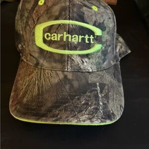 Carhartt Camouflage Cap with Bright Green Accents